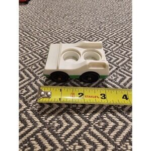 Vintage 1980s Fisher Price Little People 2 Seat Car White And Green
